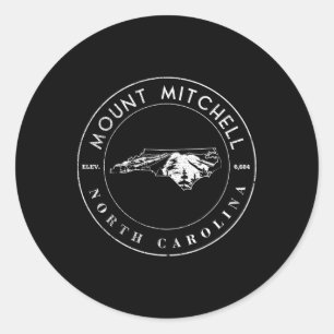 North Carolina Berg Staat Vorm Wandeltocht Mt Mitc Ronde Sticker