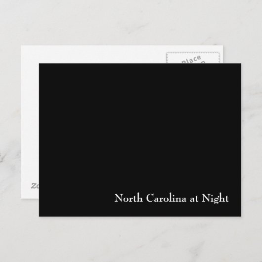 North Carolina bij Night Briefkaart (Voorkant / Achterkant)