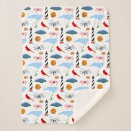North Carolina Blanket Sherpa Deken