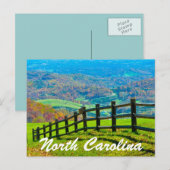 North Carolina-Blue Ridge Parkway Briefkaart (Voorkant / Achterkant)
