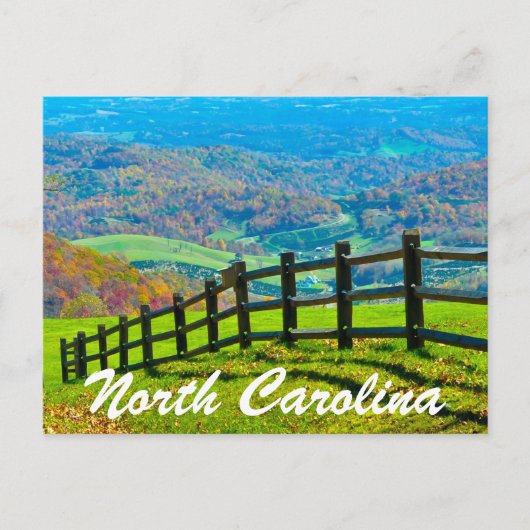 North Carolina-Blue Ridge Parkway Briefkaart (Voorkant)