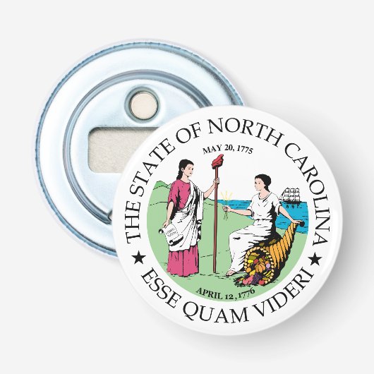 North Carolina bord Button Flesopener (Voorkant)