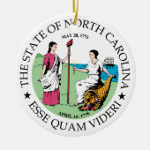 North Carolina bord Keramisch Ornament (Voorkant)