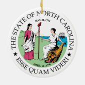 North Carolina bord Keramisch Ornament (Achterkant)