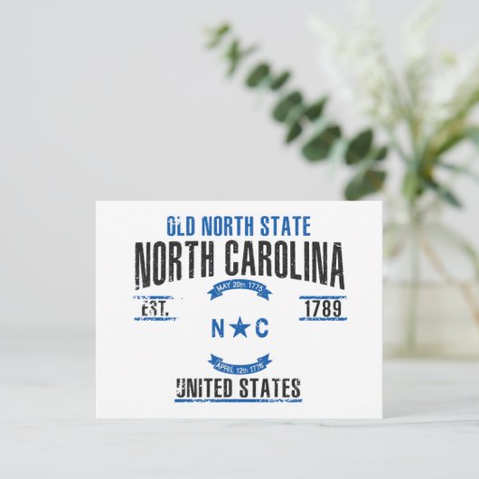 North Carolina Briefkaart (Staand voorkant)