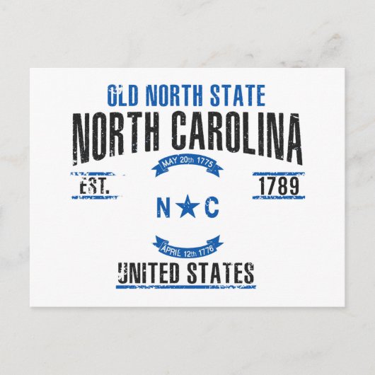 North Carolina Briefkaart (Voorkant)