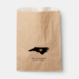 North Carolina bruiloft gunst trakteren zakken cad Bedankzakje