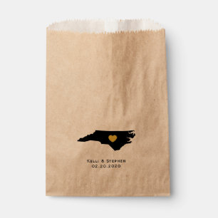 North Carolina bruiloft gunst trakteren zakken cad Bedankzakje