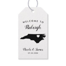 North Carolina bruiloft welkomsttas cadeau Labels