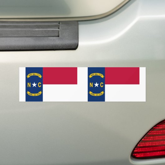 North Carolina Bumpersticker (Op auto)