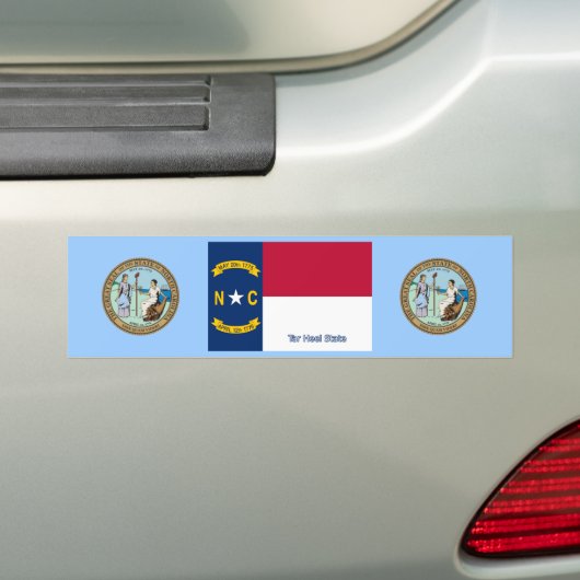 North Carolina Bumpersticker (Op auto)