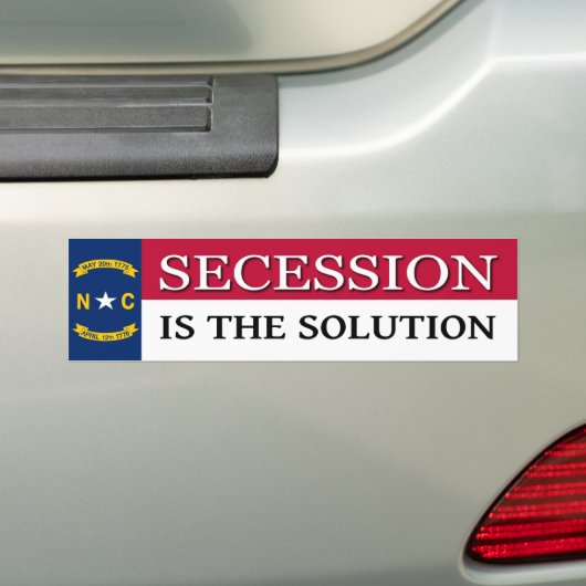 North Carolina Bumpersticker voor afscheiding (Op auto)
