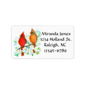 North Carolina Cardinals Retouradres Etiket (Voorkant)