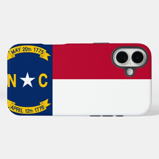 North Carolina Case-Mate iPhone Case (Achterkant (horizontaal))