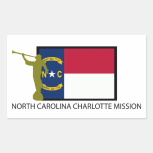 NORTH CAROLINA CHARLOTTE MISSION LDS CTR RECHTHOEKIGE STICKER