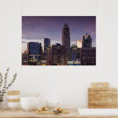 North Carolina, Charlotte, opgeheven uitzicht Poster (Keuken)