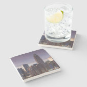 North Carolina, Charlotte, opgeheven uitzicht Stenen Onderzetter (Zijkant)