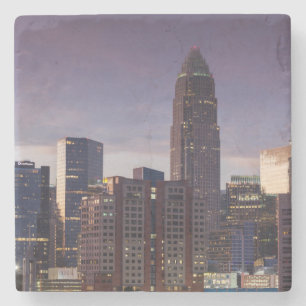 North Carolina, Charlotte, opgeheven uitzicht Stenen Onderzetter