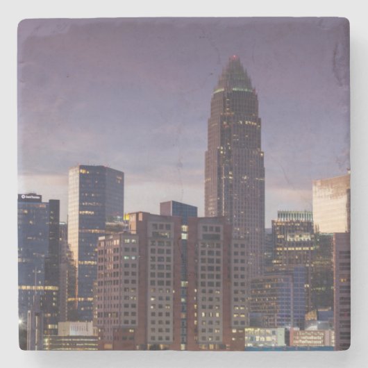 North Carolina, Charlotte, opgeheven uitzicht Stenen Onderzetter (Voorkant)