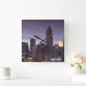 North Carolina, Charlotte, opgeheven uitzicht Vierkante Klok (Huis)