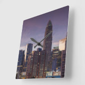 North Carolina, Charlotte, opgeheven uitzicht Vierkante Klok (Hoek)