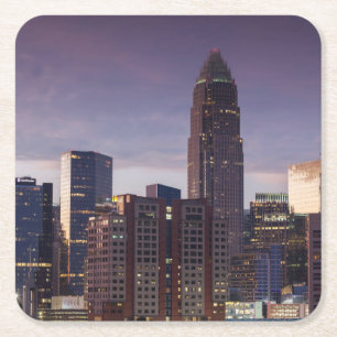 North Carolina, Charlotte, verhoogd zicht Kartonnen Onderzetters