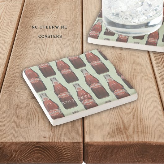 North Carolina Cheerwine Stone Coaster Stenen Onderzetter