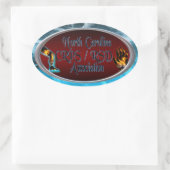 North Carolina CRPS/RSD Association Oval Logo Ovale Sticker (Tas)