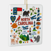 North Carolina Custom Family Trip Christmas Keramisch Ornament (Rechts)