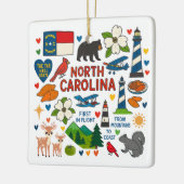 North Carolina Custom Family Trip Christmas Keramisch Ornament (Links)