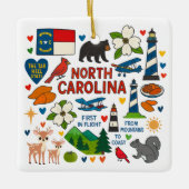 North Carolina Custom Family Trip Christmas Keramisch Ornament (Voorkant)