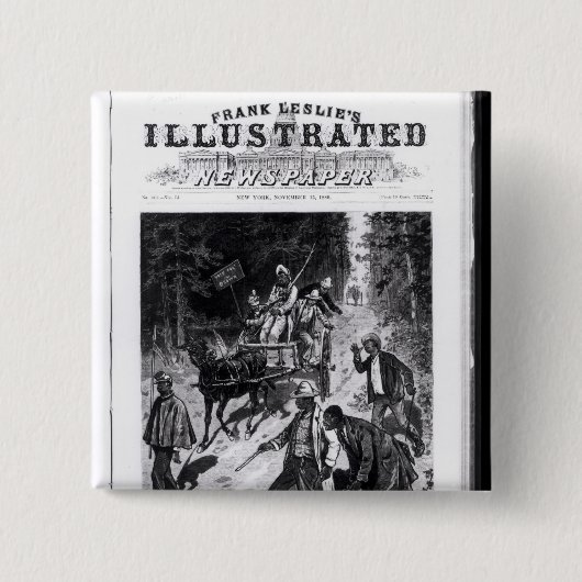 North Carolina, de politieke campagne Vierkante Button 5,1 Cm (Voorkant)