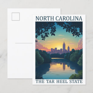 North Carolina de Tar Heel State Verenigde Staten  Briefkaart