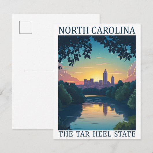 North Carolina de Tar Heel State Verenigde Staten  Briefkaart (Voorkant / Achterkant)