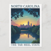 North Carolina de Tar Heel State Verenigde Staten  Briefkaart (Voorkant)