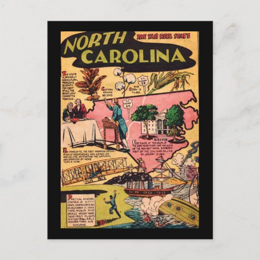 North Carolina De Tar Hielstaat Briefkaart (Voorkant)