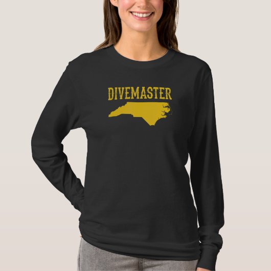 North Carolina Divemaster Scuba Diving Instructor T-shirt (Voorkant)
