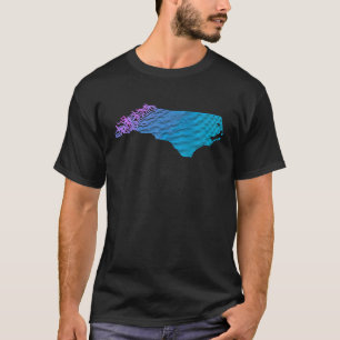 North Carolina Division Topography Elevation Map T-shirt