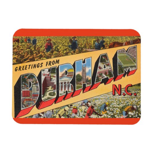 North Carolina, Durham Magnet Magneet (Horizontaal)