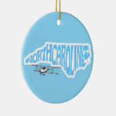 North Carolina eerste vlucht in kerstversiering Keramisch Ornament (Rechts)
