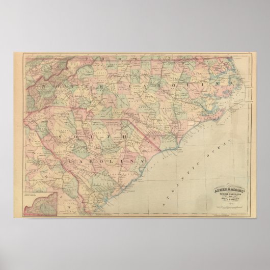 North Carolina en South Carolina Poster (Voorkant)