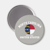 North Carolina Est 1789 USA State Independence Day Magneet (Voorkant / Achterkant)