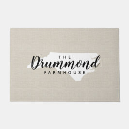 North Carolina Familie Monogram Staat Doormat Deurmat