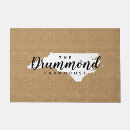 North Carolina Familie Monogram Staat Doormat Deurmat