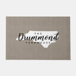 North Carolina Familie Monogram Staat Doormat Deurmat