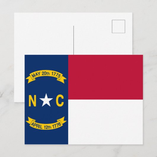North Carolina Flag Briefkaart (Voorkant / Achterkant)