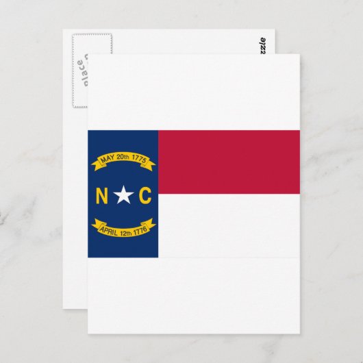North Carolina Flag Briefkaart (Voorkant / Achterkant)