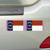 North Carolina Flag Bumpersticker (Op auto)