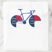 North Carolina Flag Cycling Rechthoekige Sticker (Tas)