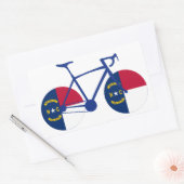 North Carolina Flag Cycling Rechthoekige Sticker (Envelop)